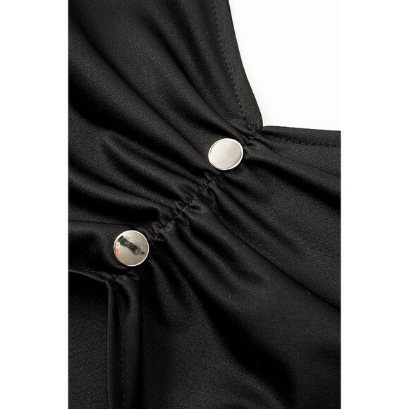 FEAPHY Witchy Dress XXL  Black Galaxy Sun Moon Star Chiffon High Low Costume - Picture 4 of 7